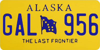 AK license plate GAL956