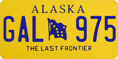 AK license plate GAL975