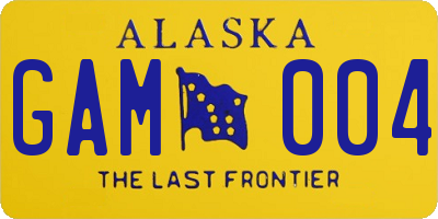 AK license plate GAM004