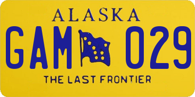 AK license plate GAM029