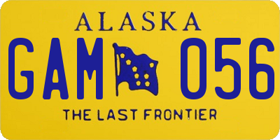AK license plate GAM056