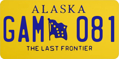 AK license plate GAM081