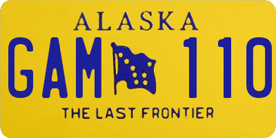 AK license plate GAM110