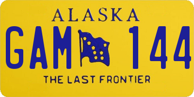 AK license plate GAM144