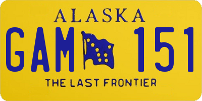 AK license plate GAM151