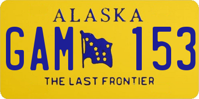 AK license plate GAM153