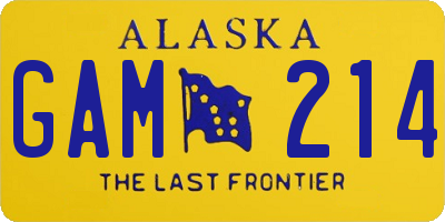 AK license plate GAM214