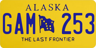 AK license plate GAM253