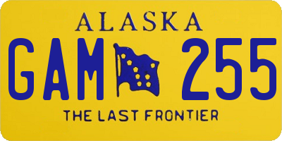 AK license plate GAM255