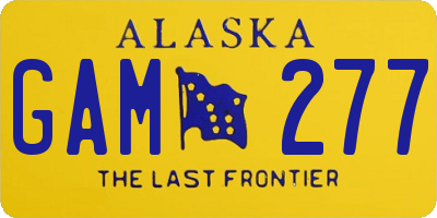 AK license plate GAM277