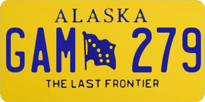 AK license plate GAM279