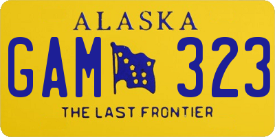 AK license plate GAM323