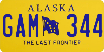 AK license plate GAM344