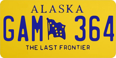 AK license plate GAM364