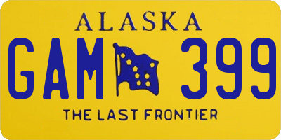 AK license plate GAM399