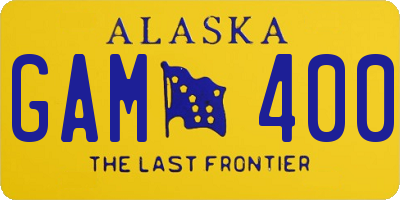 AK license plate GAM400