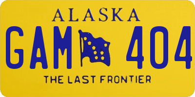 AK license plate GAM404