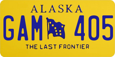 AK license plate GAM405