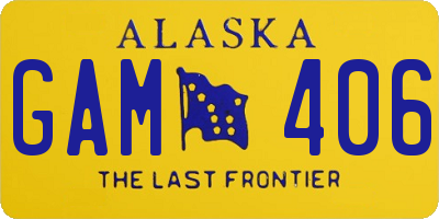 AK license plate GAM406