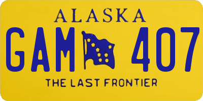 AK license plate GAM407