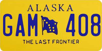AK license plate GAM408
