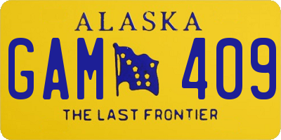 AK license plate GAM409