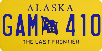 AK license plate GAM410