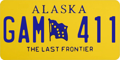 AK license plate GAM411
