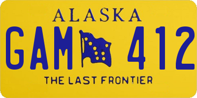AK license plate GAM412