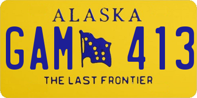 AK license plate GAM413