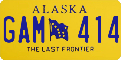 AK license plate GAM414
