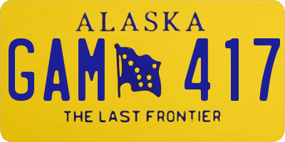 AK license plate GAM417