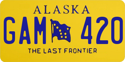 AK license plate GAM420
