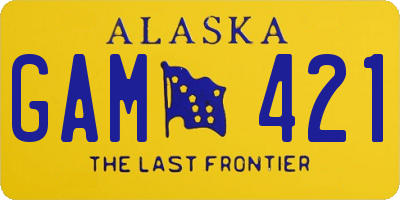 AK license plate GAM421