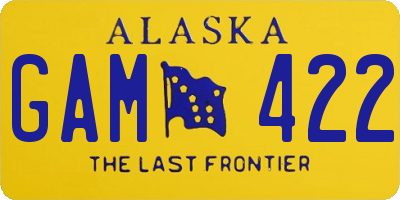 AK license plate GAM422