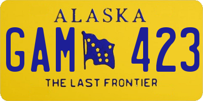 AK license plate GAM423