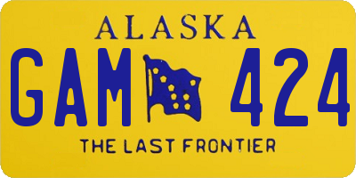 AK license plate GAM424