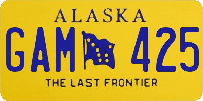 AK license plate GAM425