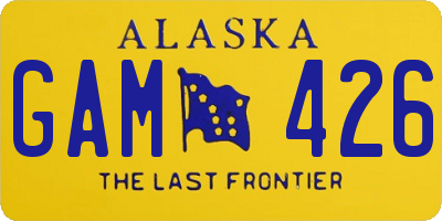 AK license plate GAM426