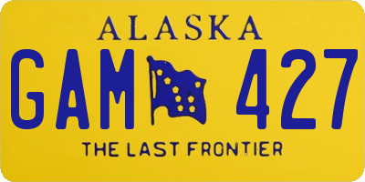 AK license plate GAM427