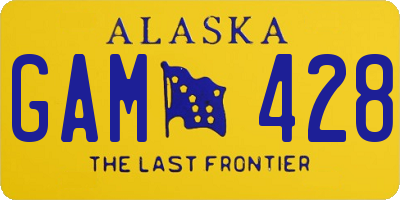AK license plate GAM428