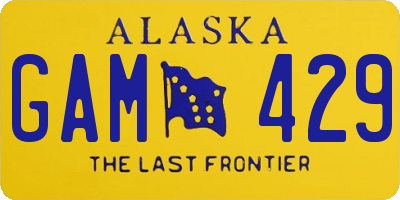 AK license plate GAM429