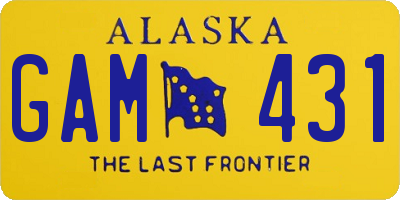 AK license plate GAM431
