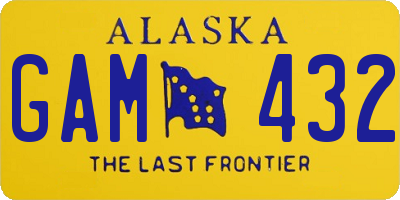 AK license plate GAM432