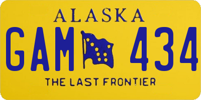 AK license plate GAM434