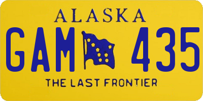 AK license plate GAM435