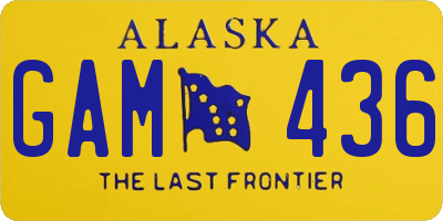 AK license plate GAM436