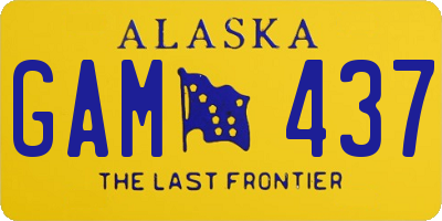 AK license plate GAM437