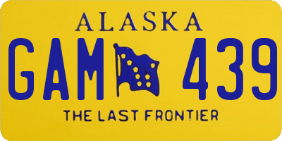 AK license plate GAM439