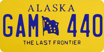 AK license plate GAM440